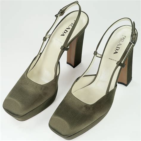 prada slingback buckle|Prada heels price.